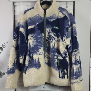 Acadia Moose Full Zip High Pile Fleece. Size M